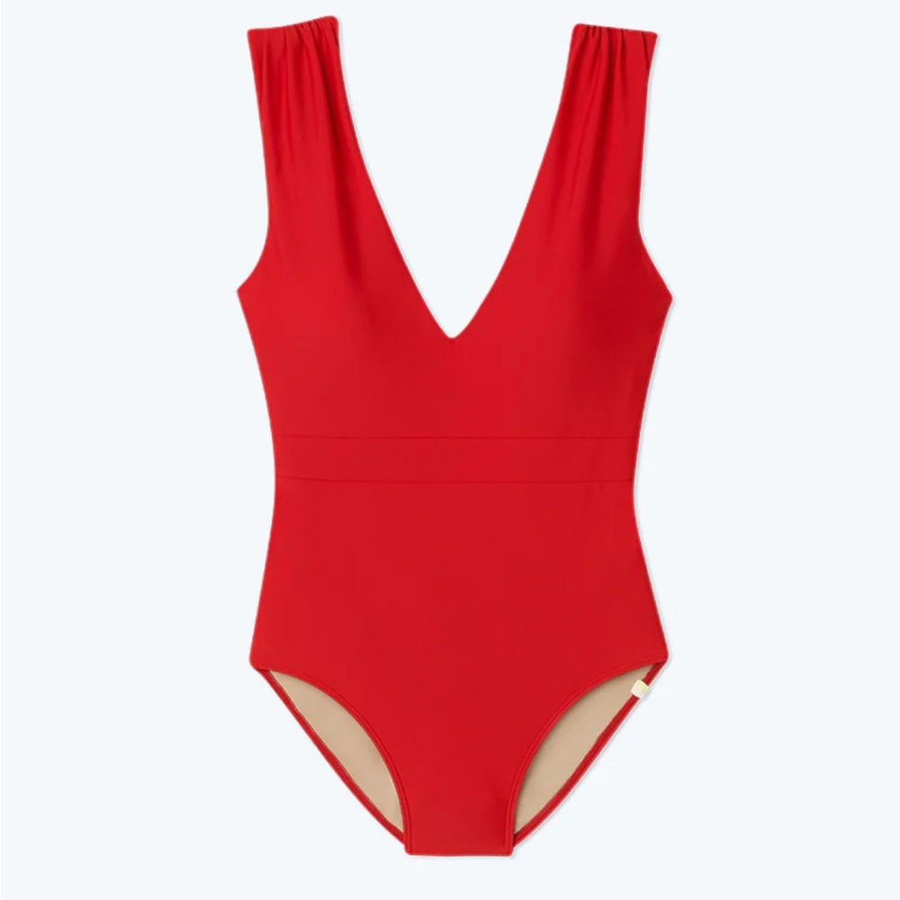 Summersalt Ruched Backflip Red One Piece Swimsuit Size 4